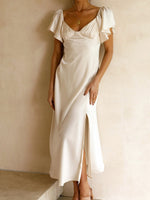 Women's Elegant Art Casual Stylish Short Sleeve Midi Dress