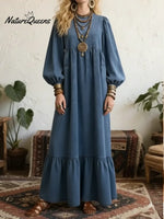 Women's Loose And Comfortable Tencel Denim Maxi Dress