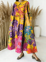 Women's Flowers Floral Pattern Art Print Casual Denim Dress