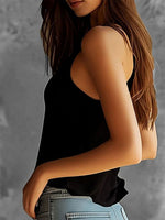 Women's Casual Solid-color Spaghetti Strap Tank Top