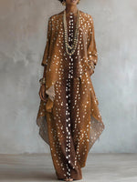 Elegant Polka Dots Print Two-piece Set