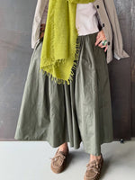 Cozy Loose-Fit Cotton-Linen Skirt