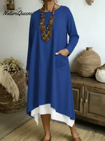 Women's Loose-fitting Casual Dress With Pockets