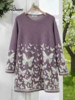 Butterfly Valley Crew Neck Loose-fitting Sweatshirt