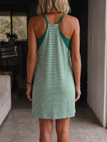 Vestido mono de algodón a rayas, relajado y versátil