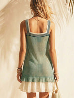Women's Art Casual Sleeveless Stylish Patchwork Short Dress
