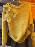 Women's Solid Color Round Neck Casual Loose Knit Top