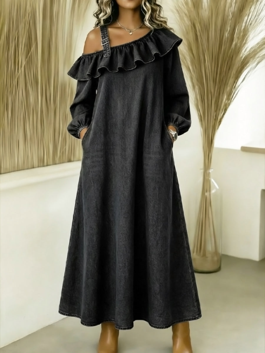 Women's Casual Sleeveless Cotton Denim Dress