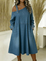 Women's Casual Sleeveless Cotton Denim Dress