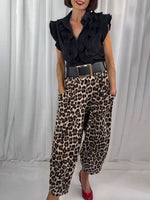 Women's Leopard Print Casual & Comfortable Pants