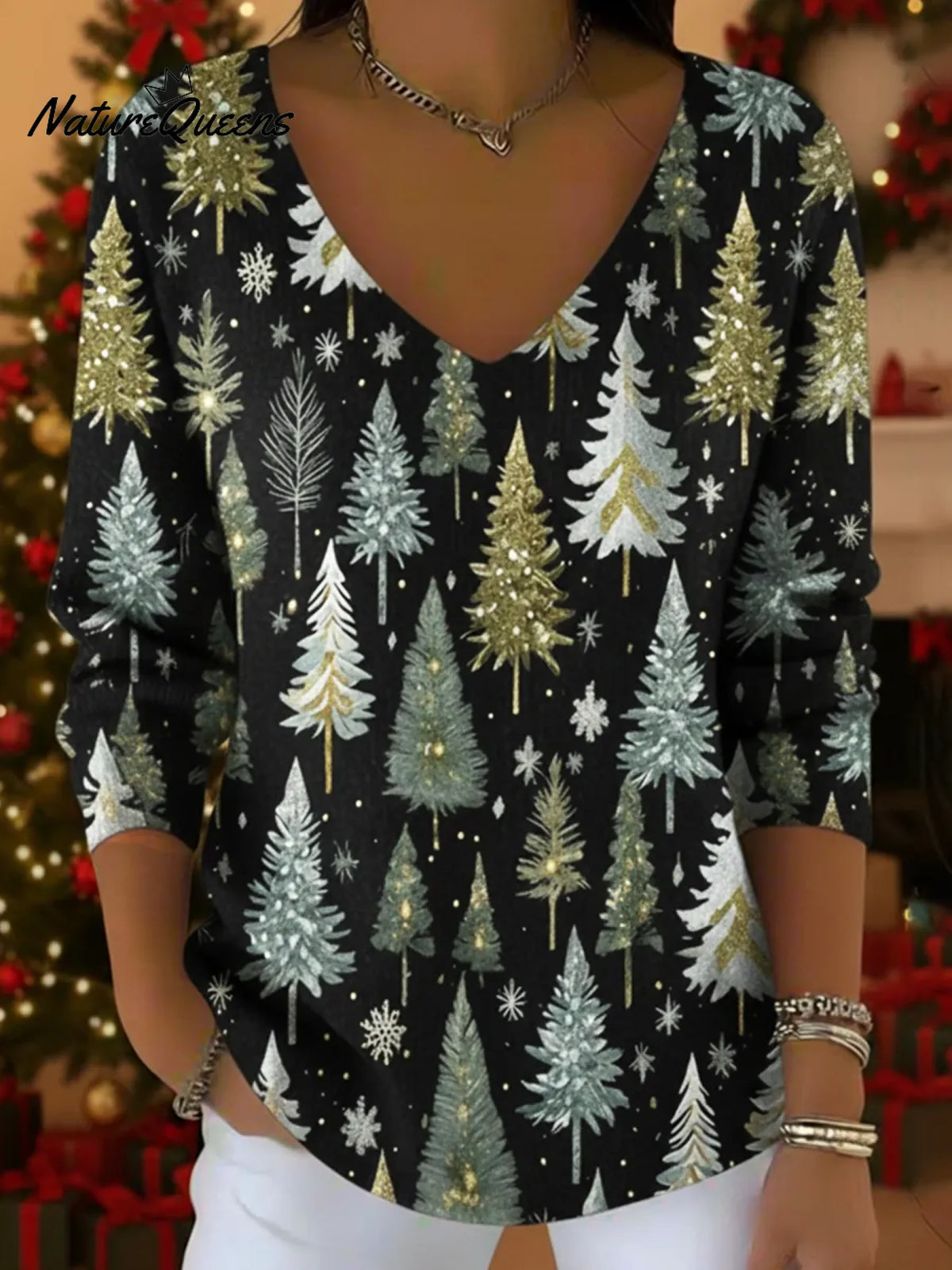 Tiffany Blue Dream Christmas Sweater Top