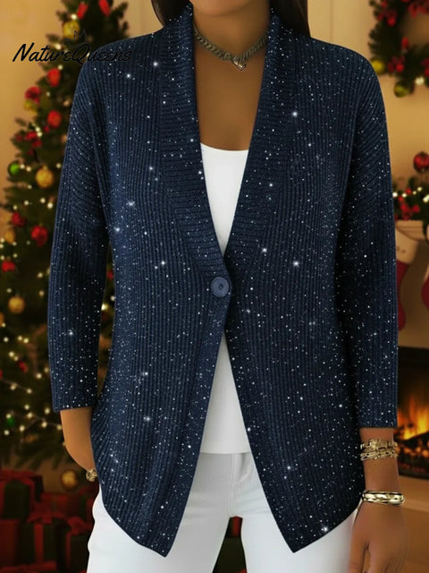 Retro Elegant Shawl Collar Button-down Knit Cardigan