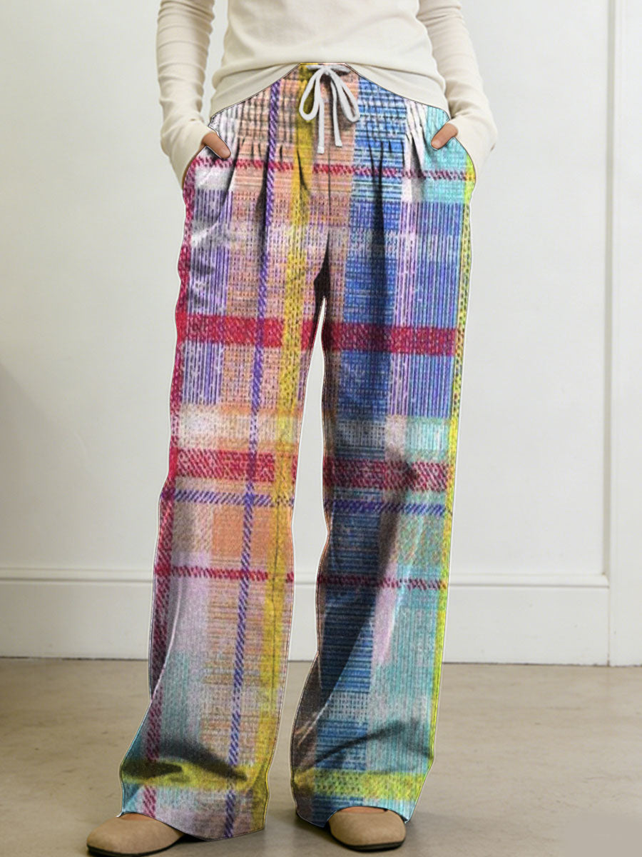 Women's Geometry Color Splicing Gradient Art Print Casual Pants