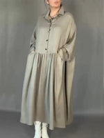 Women's Cozy Loose-fitting Cotton Dress