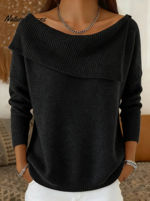 Women's Casual Solid Color Pullover Sweater