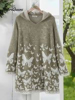 Butterfly Valley Hooded Knitted Sweater