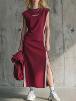 Women's Round Neck Sleeveless Loose-fitting Casual Cotton Dress