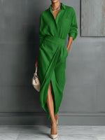 Casual Linen And Cotton Shirt And Skirt Two-piece Set