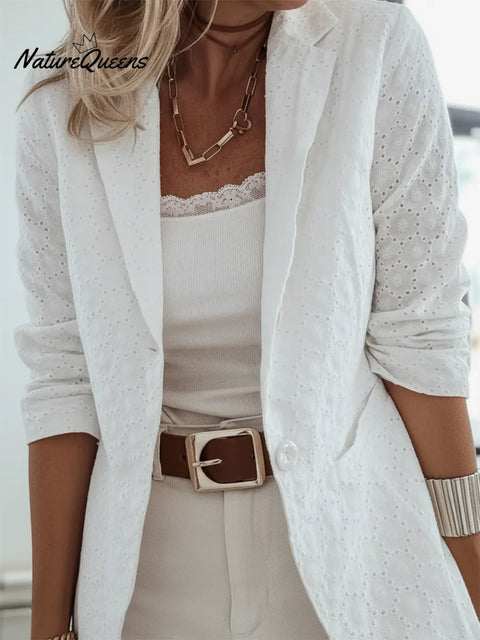 Women's Elegant Lace Button Jacket