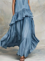 Women's Vintage Ruffled Maxi Dress