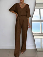 Women's Linen And Cotton Jumpsuit