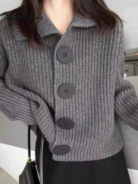 Women's Comfortable Loose Casual Button Cardigan Sweater