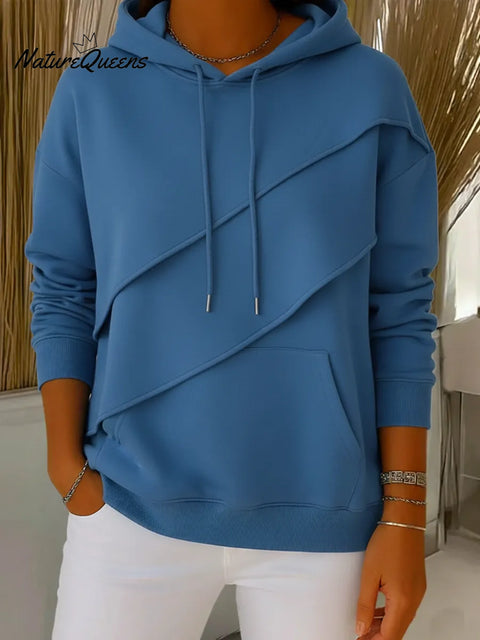 Women's Casual Solid Color Multi-layer Ruffled Pullover Sweatshirt