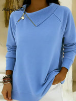 Casual Retro-style Collared Zip-up Sweatshirt