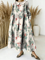 Women's Flowers Floral Pattern Art Print Casual Denim Dress