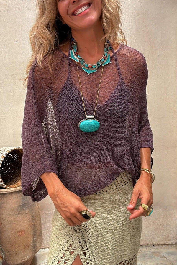 Women's Sexy Sheer Long-Sleeve Blouse
