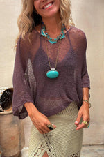 Women's Sexy Sheer Long-Sleeve Blouse