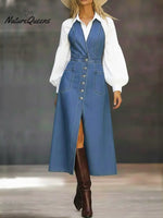 Women's Casual Sleeveless Denim Cotton Dress