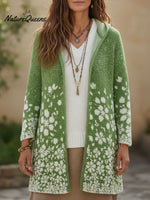 Cherry Blossom Secret Garden Hooded Knitted Cardigan
