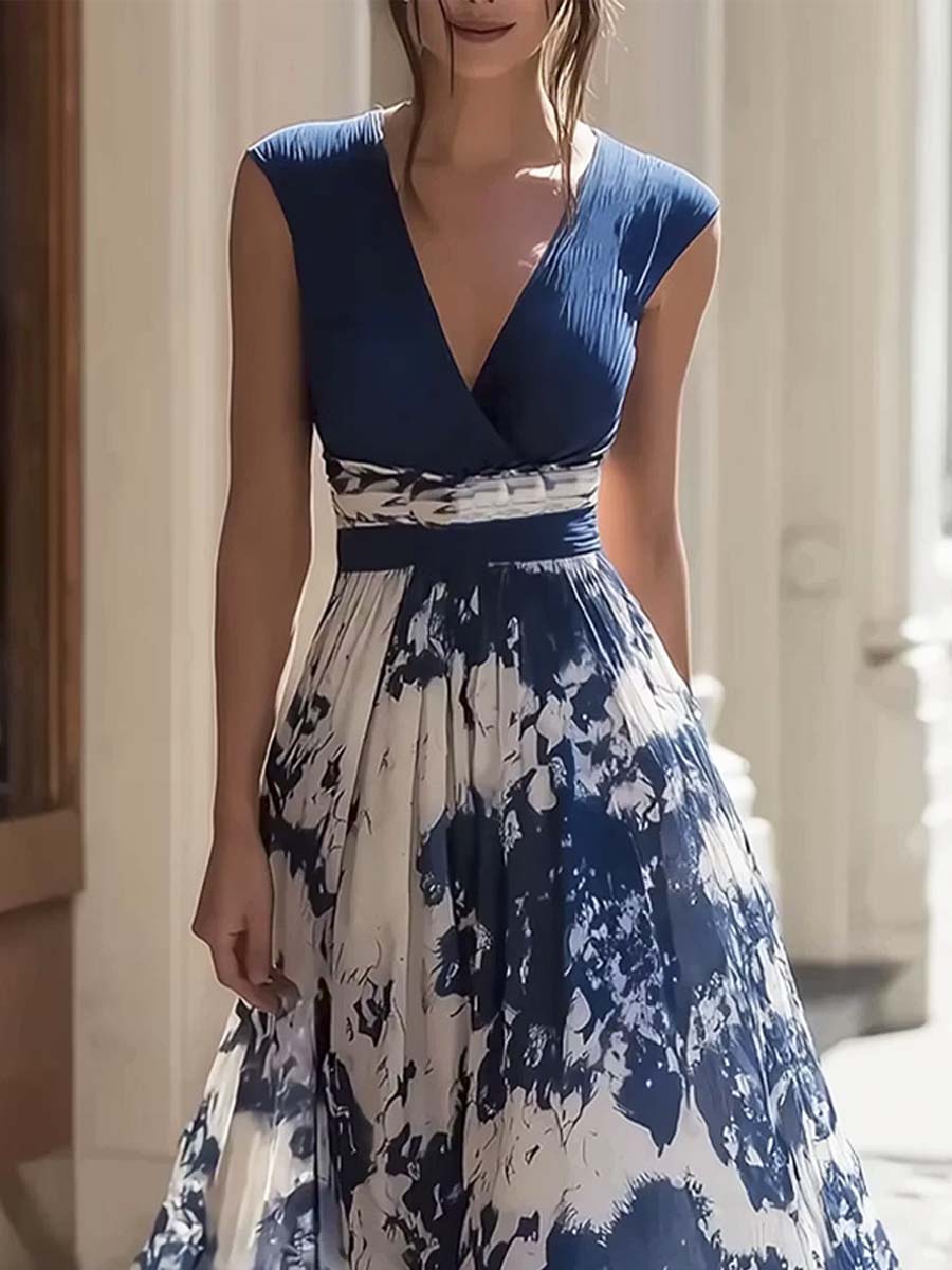 Women's Floral Art Fashion Stylish Casual Comfortable Dress