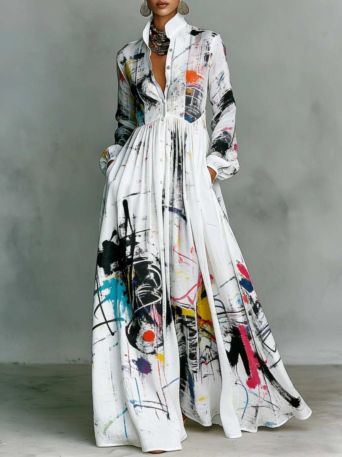 Women's Art Elegant Romantic Casual Vacation Maxi Dress