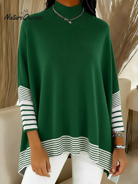 Women's Casual Loose-fitting Striped Sweater