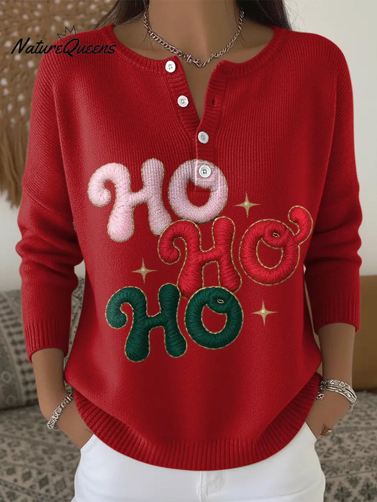 Women's Christmas Casual Printed Sweater