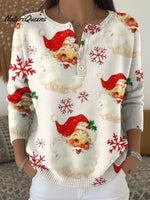 Women's Santa Claus Casual Printed Sweater