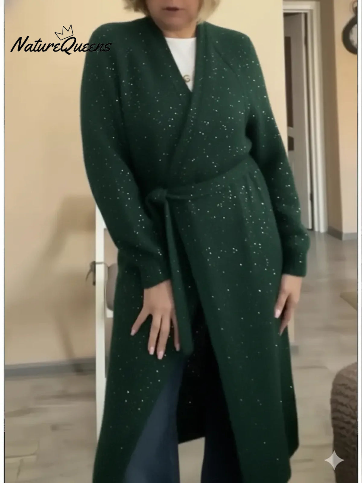 Women's Sparkly Sequined Cardigan