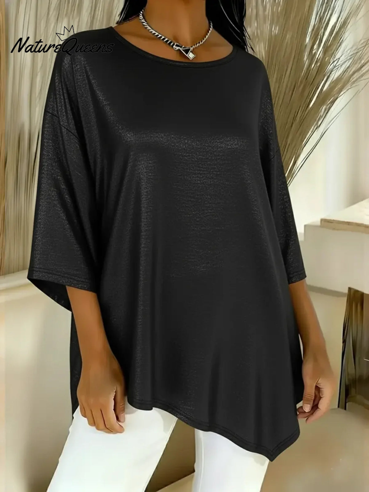 Women's Shiny Satin Top