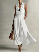 Women's V-neck Sleeveless Dress