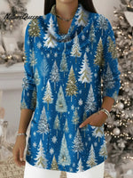 Winter Secrets Christmas Cowl Collar Knit Sweater