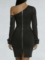 Casual Off-the-shoulder Denim Dress