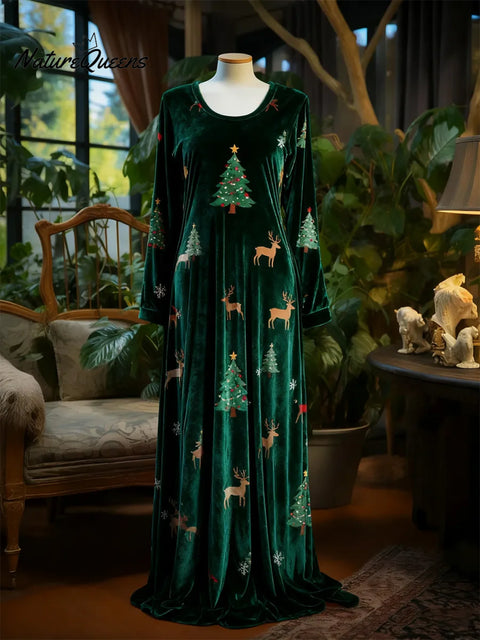 Winter Fairy Tale Velvet Loose Dress
