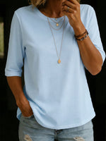 Cozy Minimalist Half-sleeve 100% Cotton T-shirt