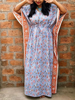 Women's Retro Ethnic Floral Pattern Art Print Casual Cotton Linen Dress