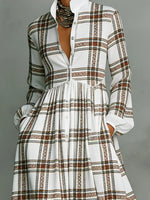 Women's Plaid Art Elegant Romantic Casual Vacation Maxi Dress