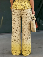 Retro Polka-dot Gradient Print Straight-leg Pants