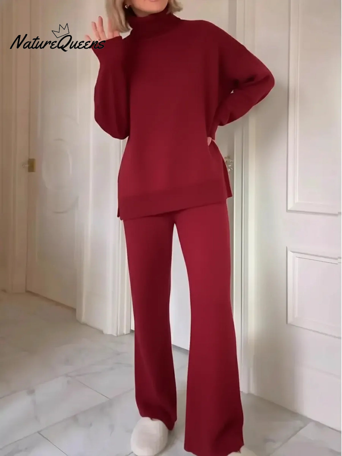 Women's Cozy Travel Cotton Sweatshirt And Pants Two-piece Set