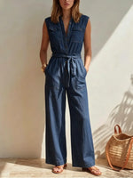 Women's Minimalist Casual Denim Jumpsuit